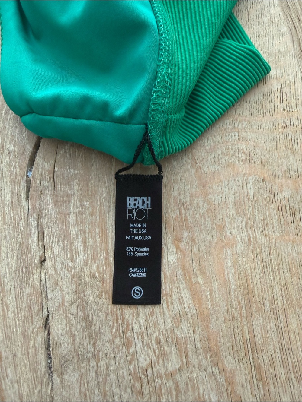 Beach Riot Emerald Ribbed Sports Bralette - Picture 4 of 4
